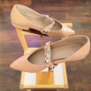 Studded Nude Flats